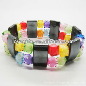 01B5008 / novos produtos para 2013 / hematita spacer pulseira de jóias / bracelete de hematita / pulseiras de saúde hematita magnética